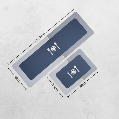 JUEGO DE 2 ALFOMBRAS ANTIDESLIZANTE DE COCINA