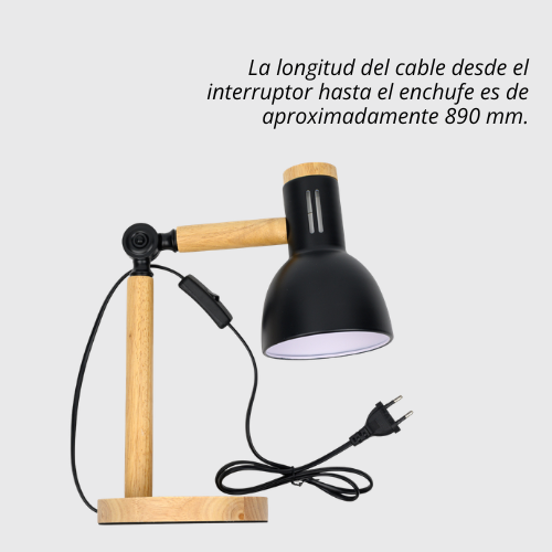 LÁMPARA LED DE MADERA AJUSTABLE