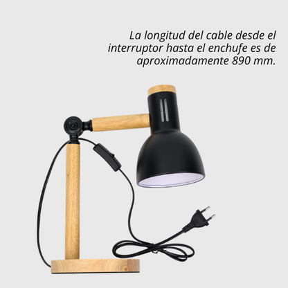 LÁMPARA LED DE MADERA AJUSTABLE