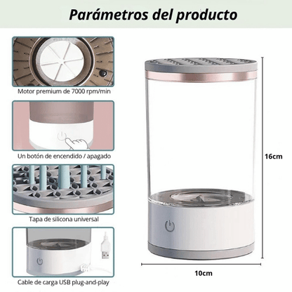 LIMPIADOR ELECTRICO DE BROCHAS DE MAQUILLAJE