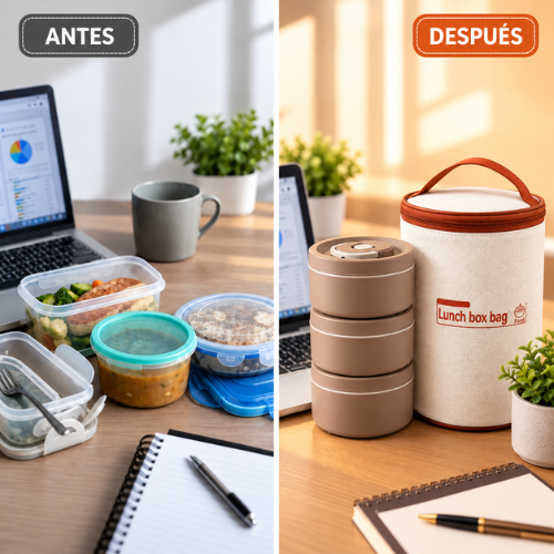 LONCHERA DE 3 RECIPIENTES