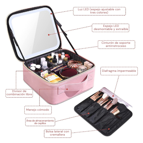 MALETÍN DE MAQUILLAJE PARA VIAJE