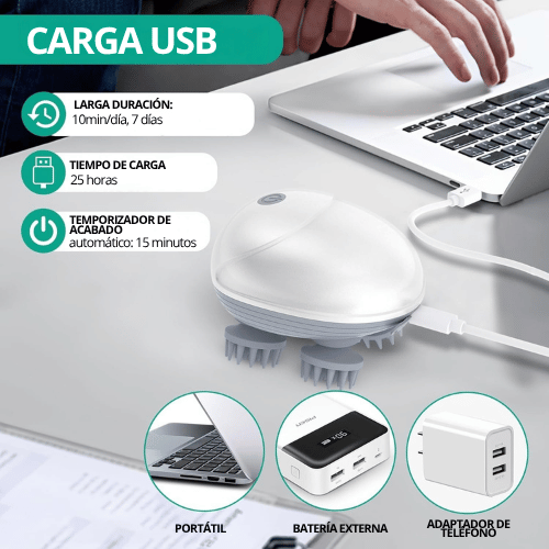 MASAJEADOR MULTIFUNCIONAL RECARGABLE