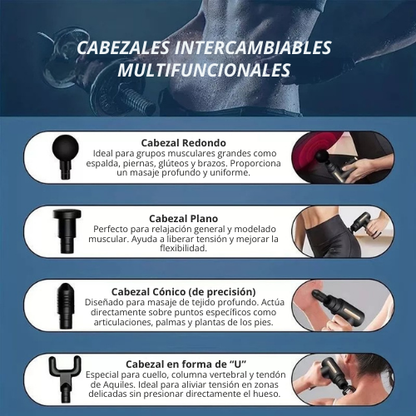 MASAJEADOR MUSCULAR PORTATIL RECARGABLE