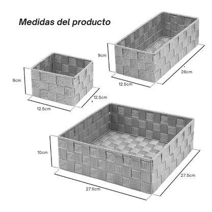 ORGANIZADOR DE 4 CESTAS MULTIUSO