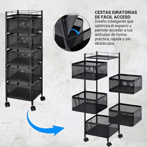 ORGANIZADOR DE 5 NIVELES GIRATORIO MULTIUSO