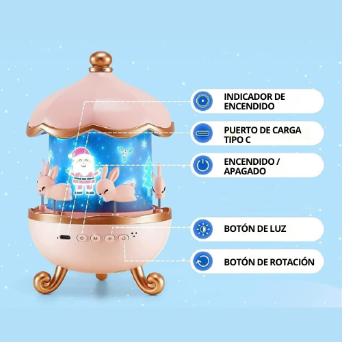 PROYECTOR DE LUZ NOCTURNA BLUETOOTH