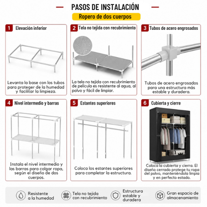 ROPERO ARMABLE DE DOS CUERPOS