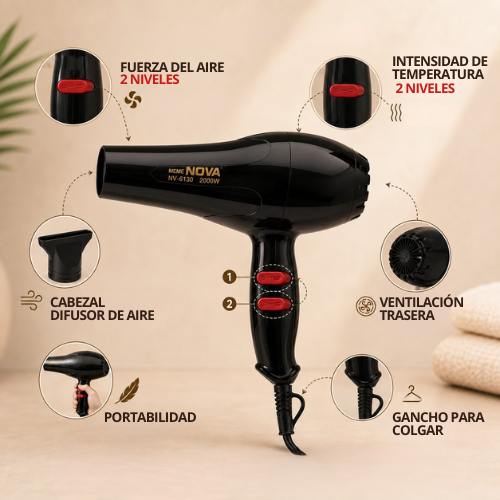 SECADOR DE PELO 2000W
