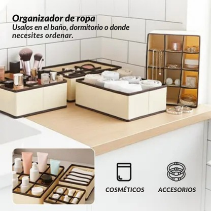 SET DE 4 ORGANIZADORES DE ROPA INTERIOR