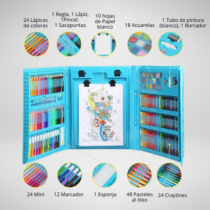 SET DE ARTE Y DIBUJO DE 208 PIEZAS